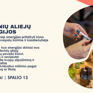 Eterinių aliejų sinergijos: poveikis, pritaikymas ir praktika